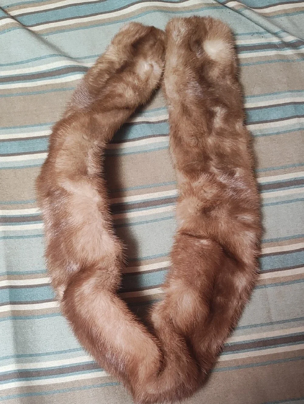 Joseph Friedman Brown Fur Collar Scarf